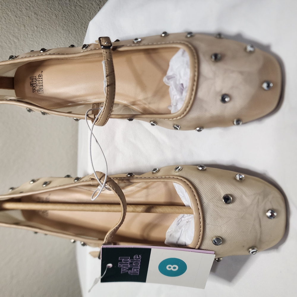 wild fable Cream Studded Flats